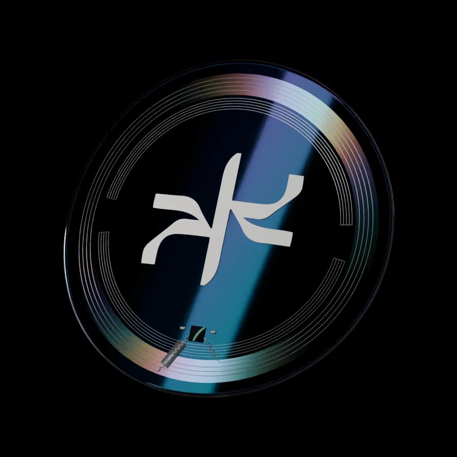 Dream Wave X.3, a clear film with the symbol printed in white and a rainbow ring near the edge.